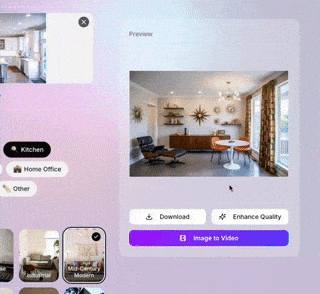 Download results from AI Room Design